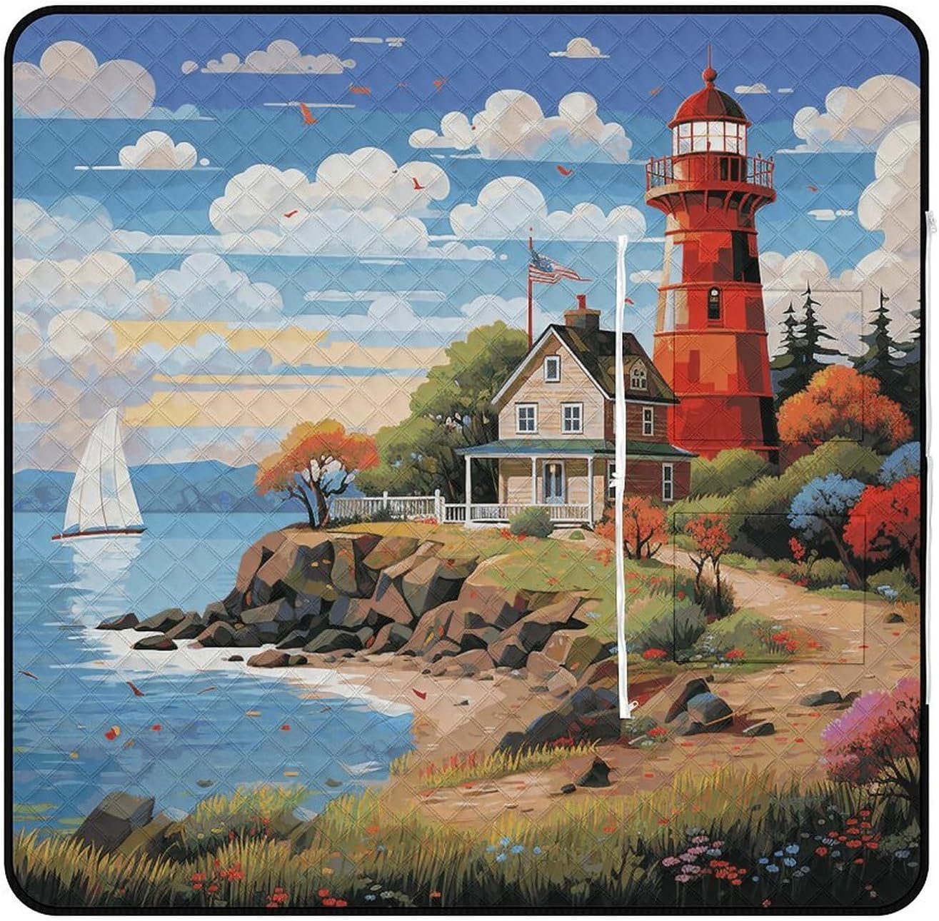 Picnic blanket with built-in carrying handle - Image 2