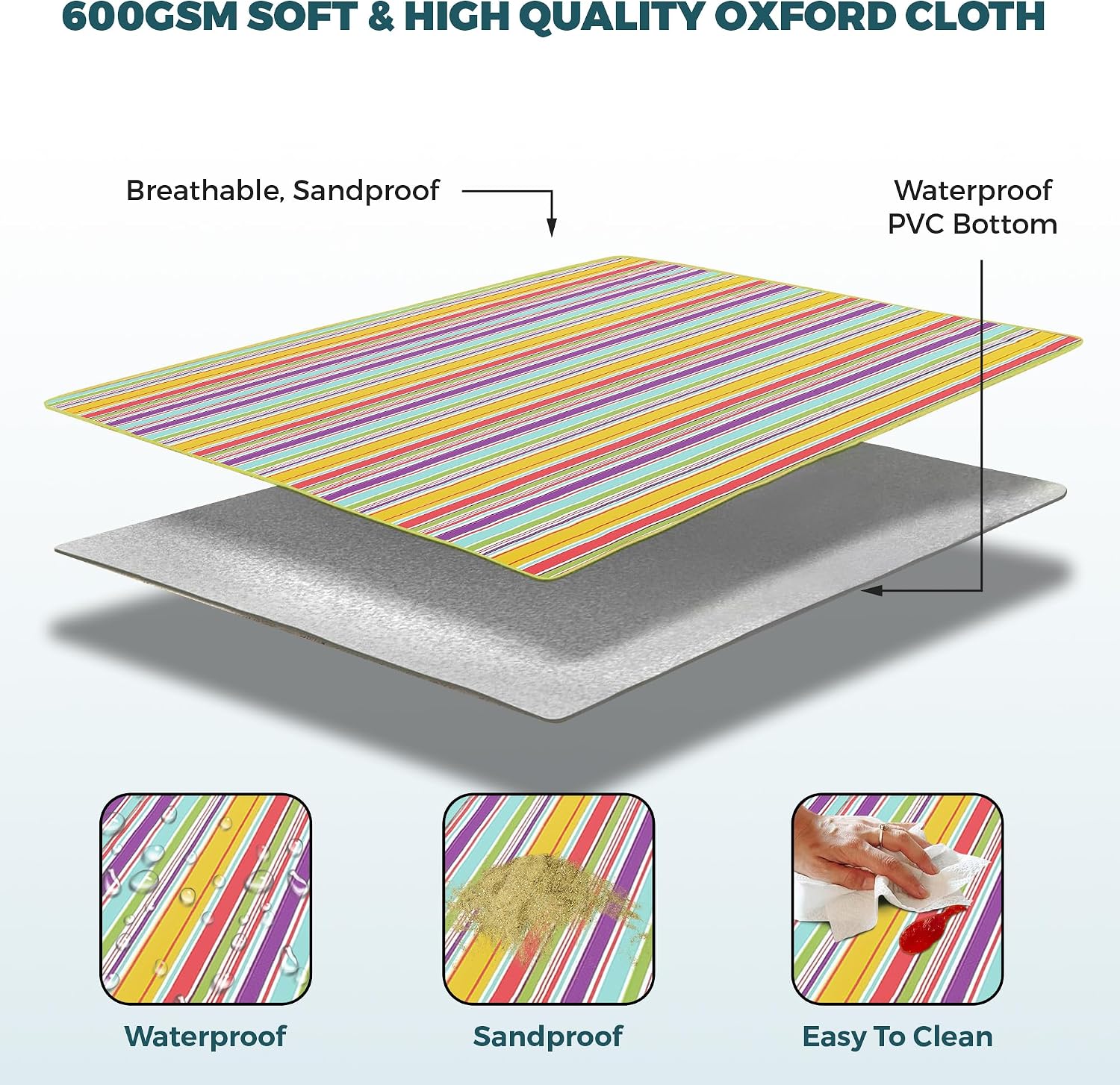 Large-sized waterproof picnic mat - Image 2