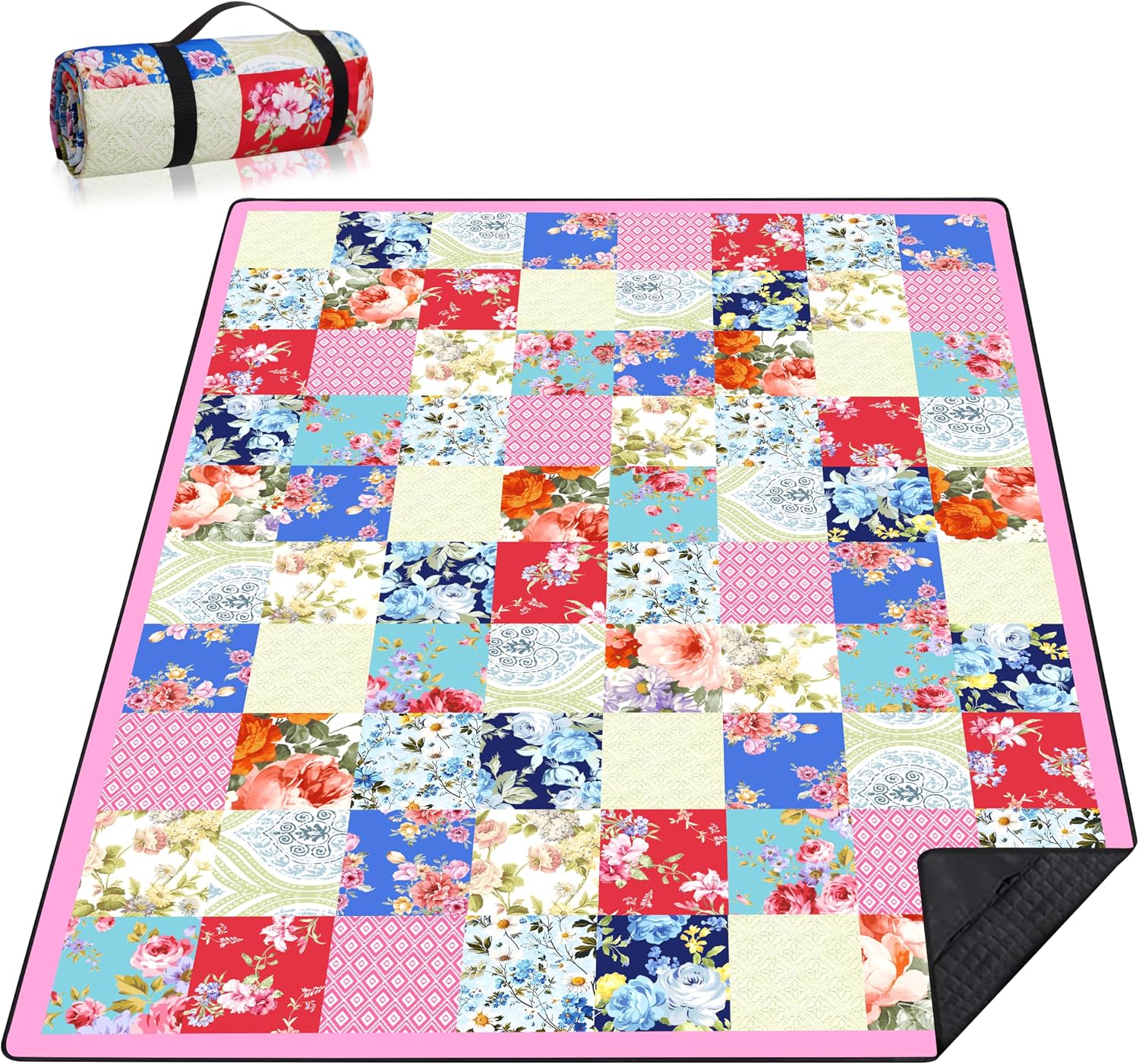 Fine-textured, waterproof picnic blanket