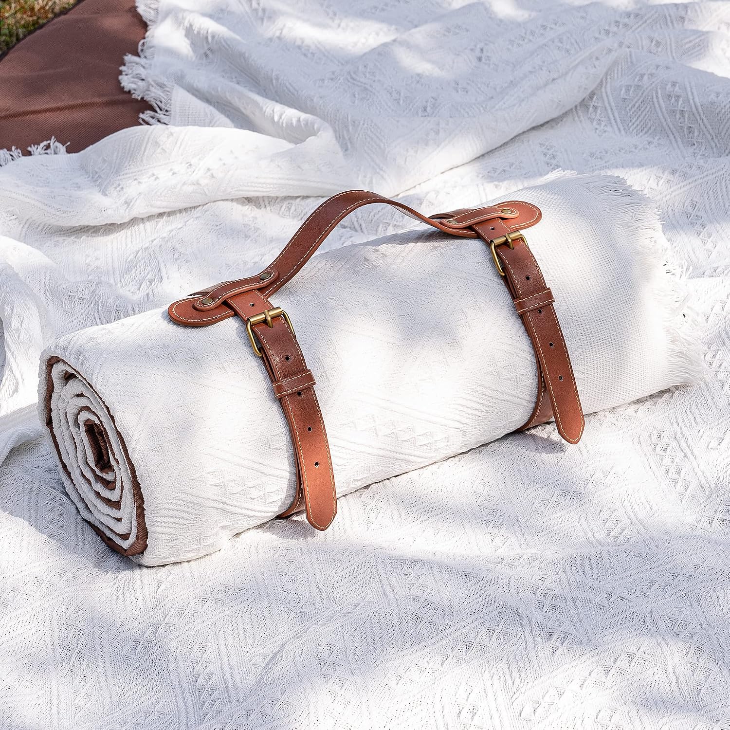 Large-sized, Fleece-surfaced Picnic Mat